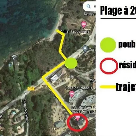 Les Rivages De Stagnola T3 Vue Et Montagne 200m Climatise דירה