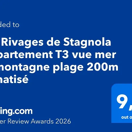 Les Rivages De Stagnola T3 Vue Et Montagne 200m Climatise דירה *